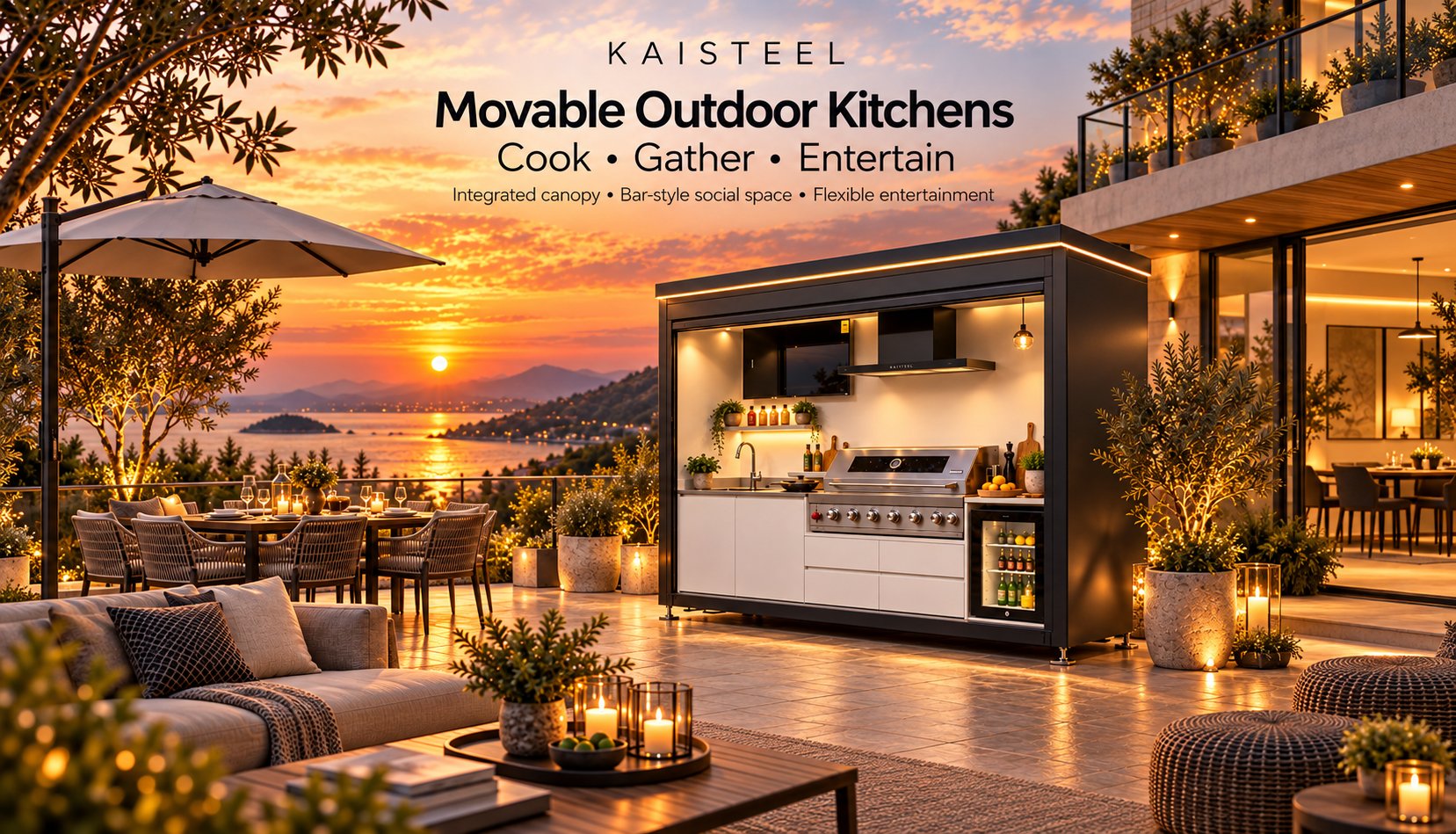 KAISTEEL PRO 2300 mm outdoor kitchen